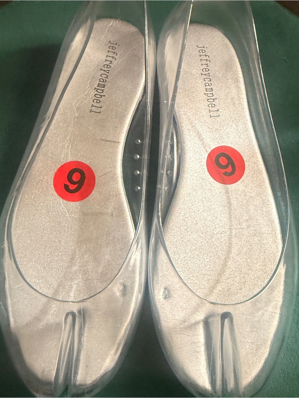 Jeffrey Campbell Silver Clear Tabi Flats